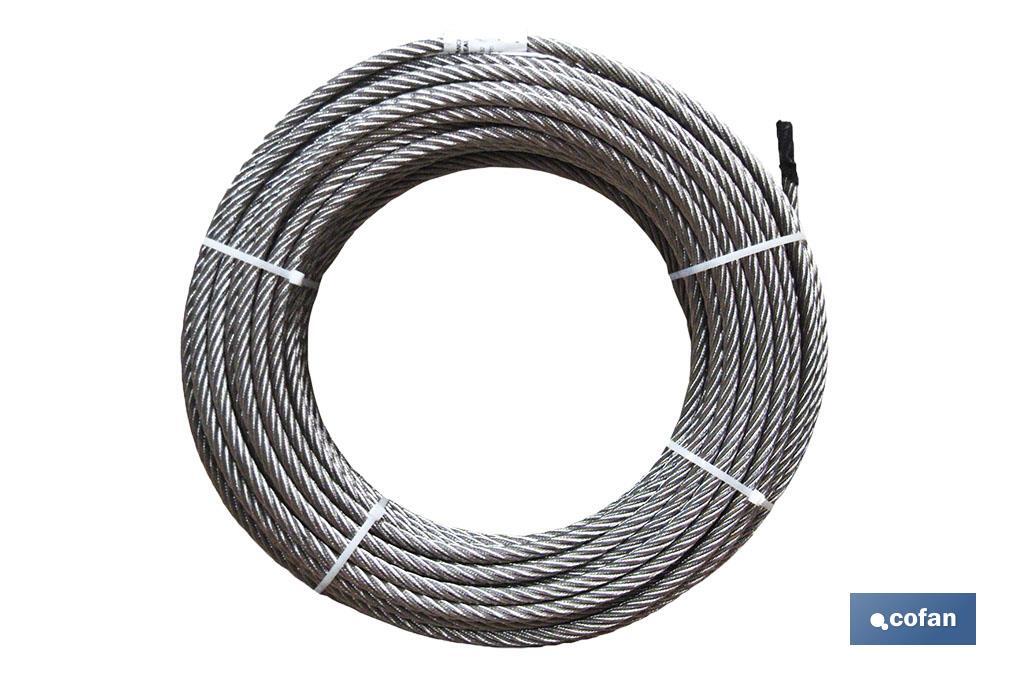 ROLLO CABLE GALVANIZADO 100 MTS. 5MM.