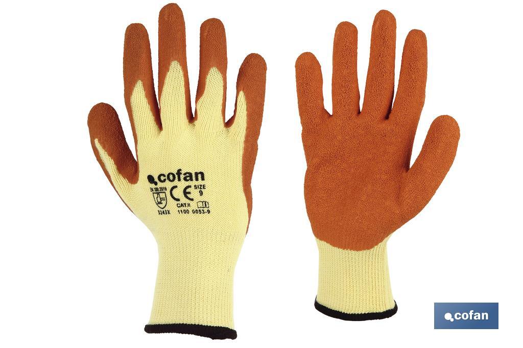 Guantes de tela y palma de látex | Adherencia correcta y resistentes | Ideales para trabajos manuales | Cómodos y adaptables