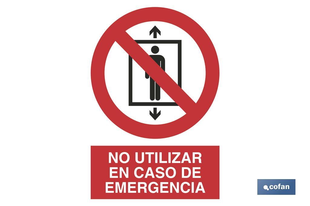 No utilizar en caso de emergencia